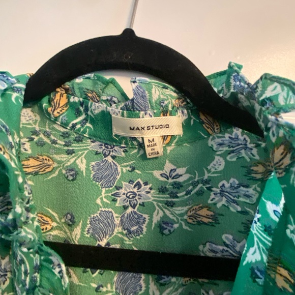 Max Studio Women's Elbow Length Sleeve Print Tiered Maxi Dress - Picture 6 of 10